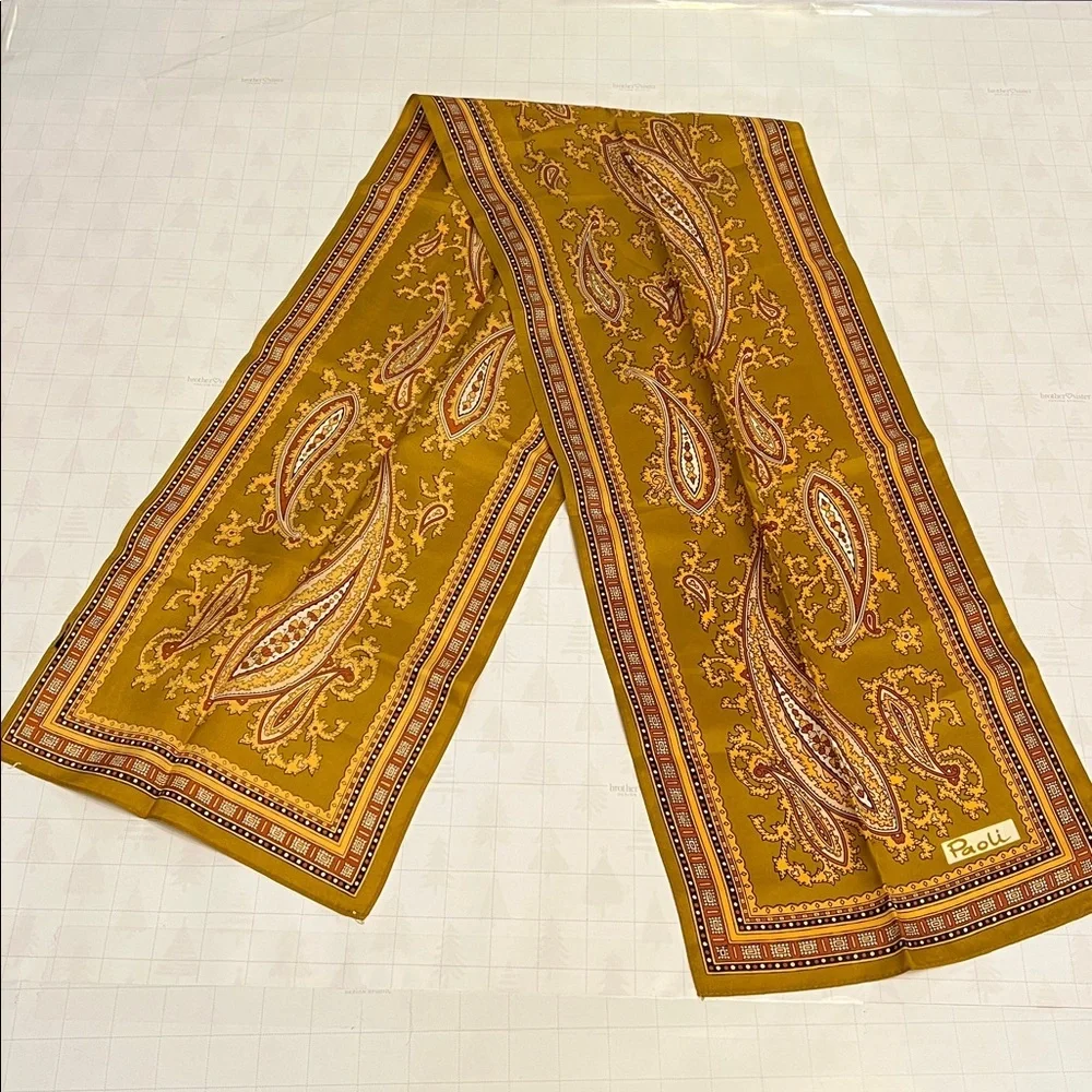 PAOLI VINTAGE PAISLEY SCARF 10x48”